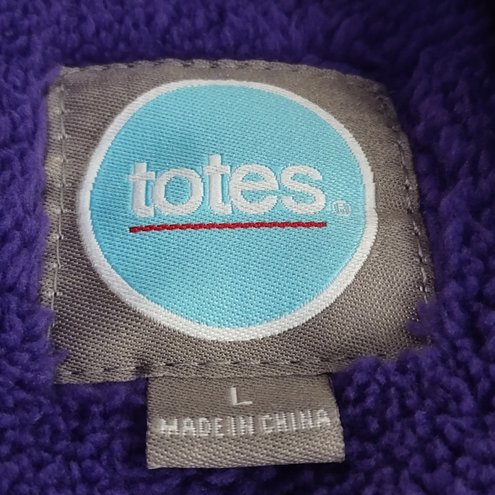 Totes Women's Purple Long Sleeve  Fleece Full Zip Up Hooded Jacket Size Large - Picture 8 of 9